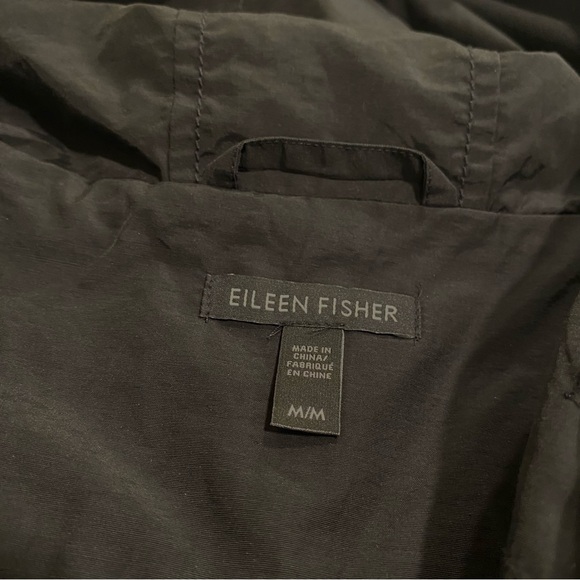 Eileen Fisher Black Nylon Lightweight Zip Up Jacket - Like New- Women’s Medium - Picture 5 of 5